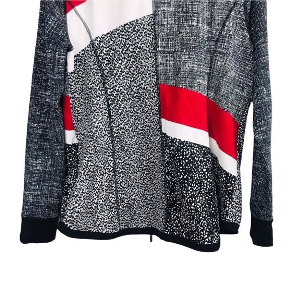 BYLYSE Multicoloured Zip up Jacket Women Size M black and Red - Picture 10 of 16